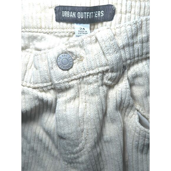 Urban Outfitters Tan Wide Leg Cargo Corduroy Pants Size 24 - Picture 3 of 5